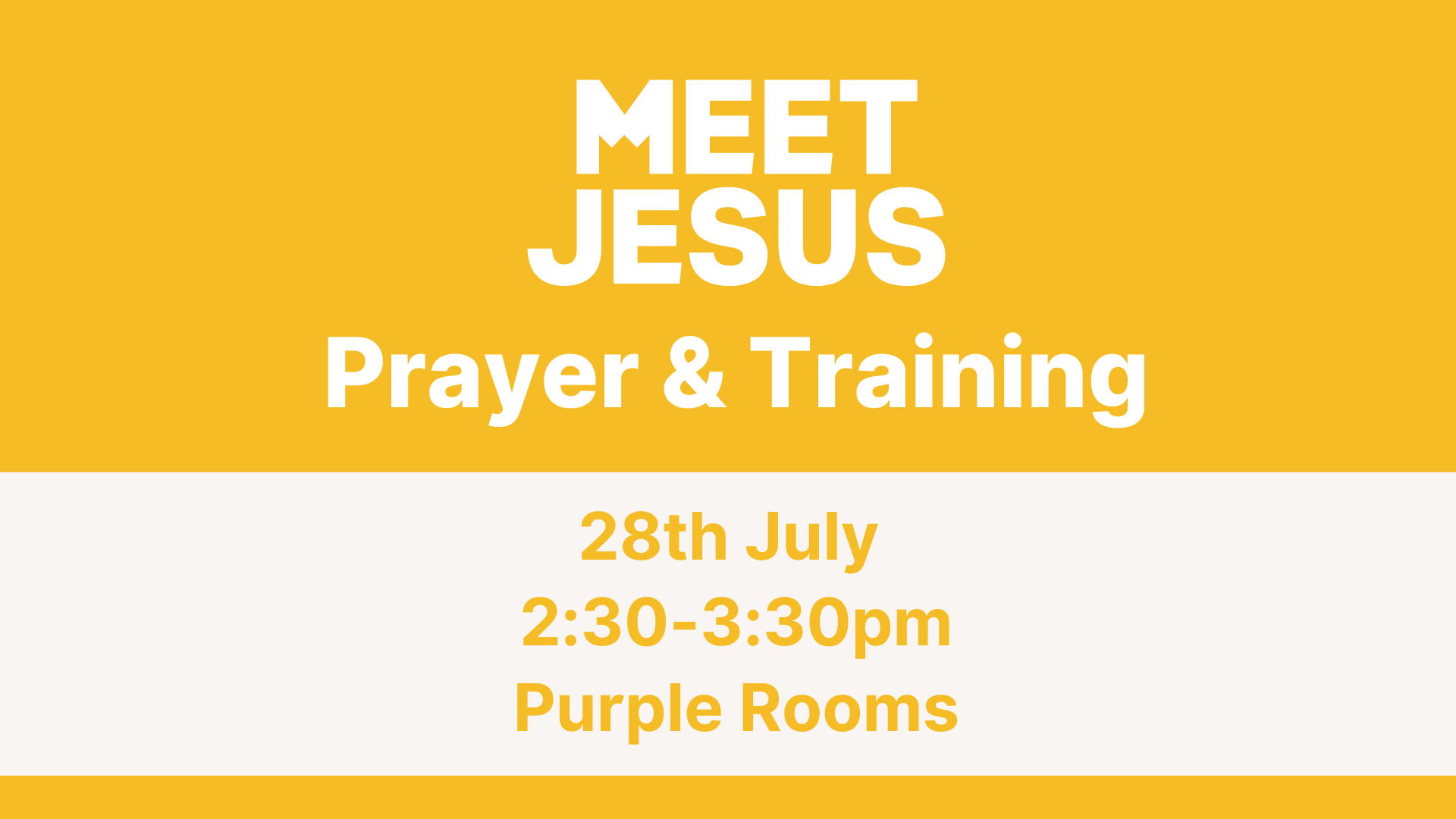 Carlton 4pm Meet Jesus Prayer & Training