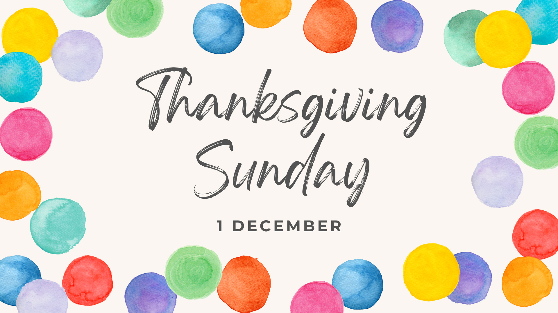 4pm Thanksgiving Service