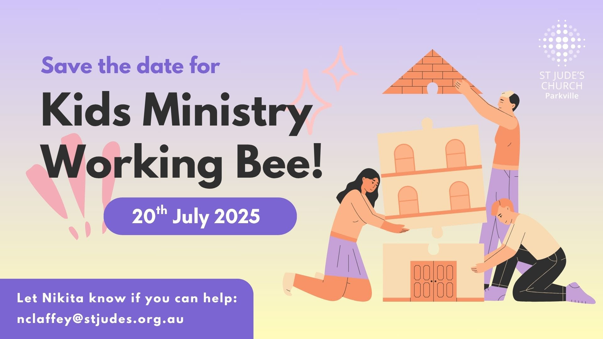 Kids' ministry working bee